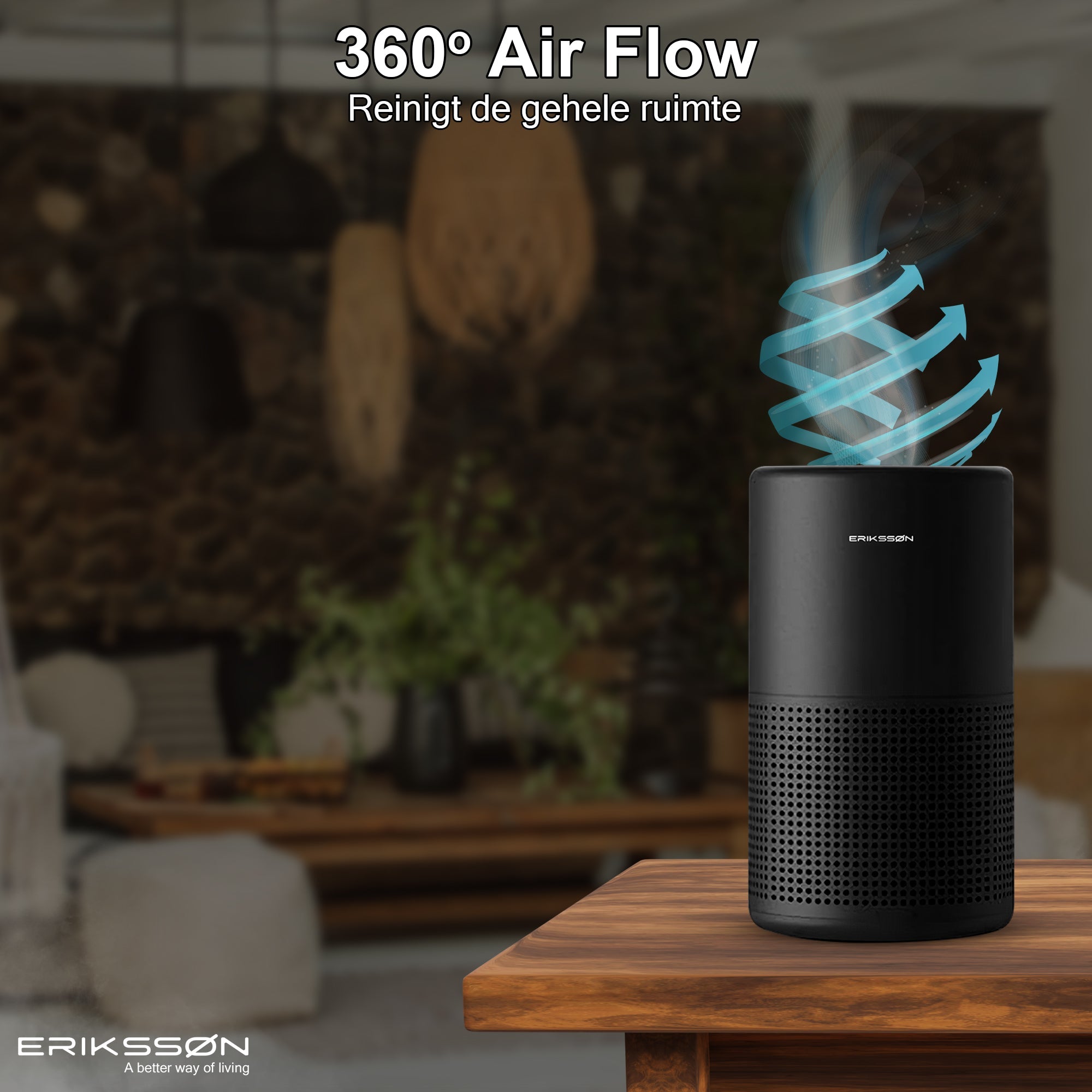 Erikssøn Luchtreiniger Air Pure Prime - Met 2x HEPA-Filter - 70 m3/u - Erikssøn
