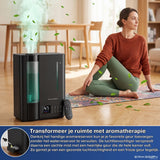 Erikssøn Luchtbevochtiger Elite - 8 Liter - Geschikt voor Woonkamer, Kantoor, Slaapkamer, Babykamer - Humidifier - Met Aromatherapie - Zwart - Erikssøn
