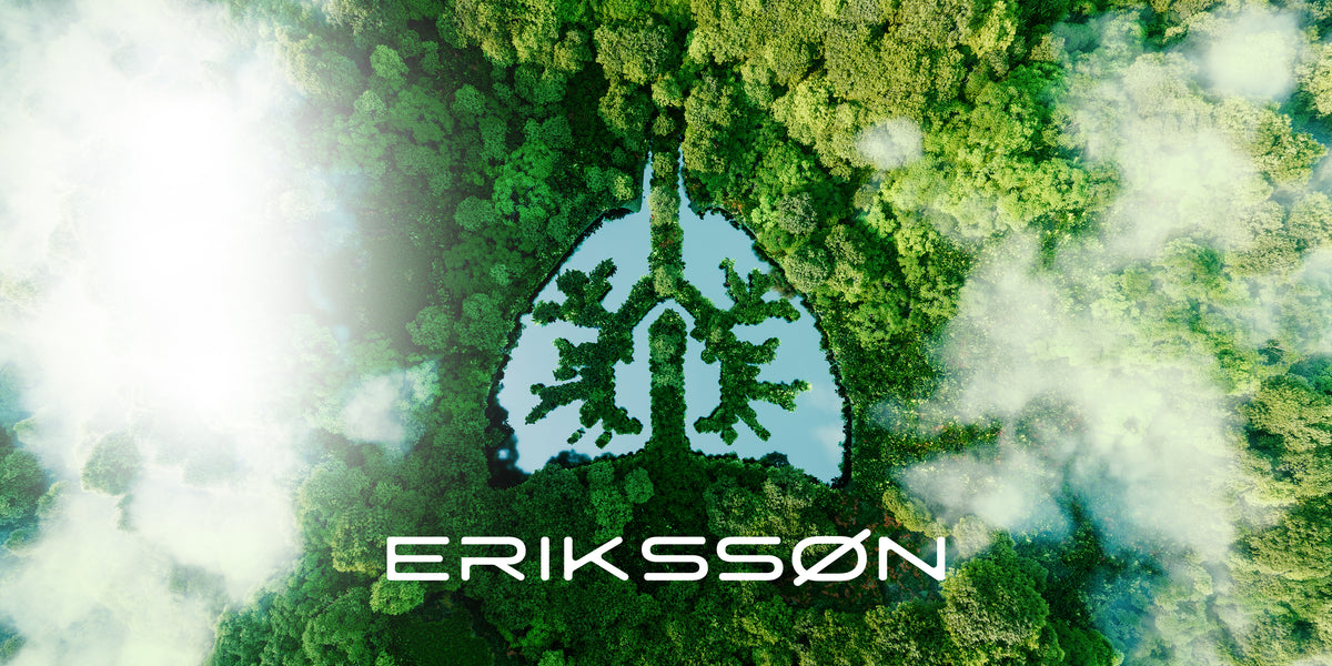 Erikssøn — bos met een longvorm en het Erikssøn-logo