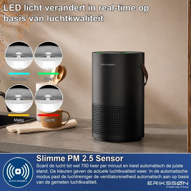 Luchtreiniger Air Pure Pro - 397 m3/u- Zwart - Erikssøn