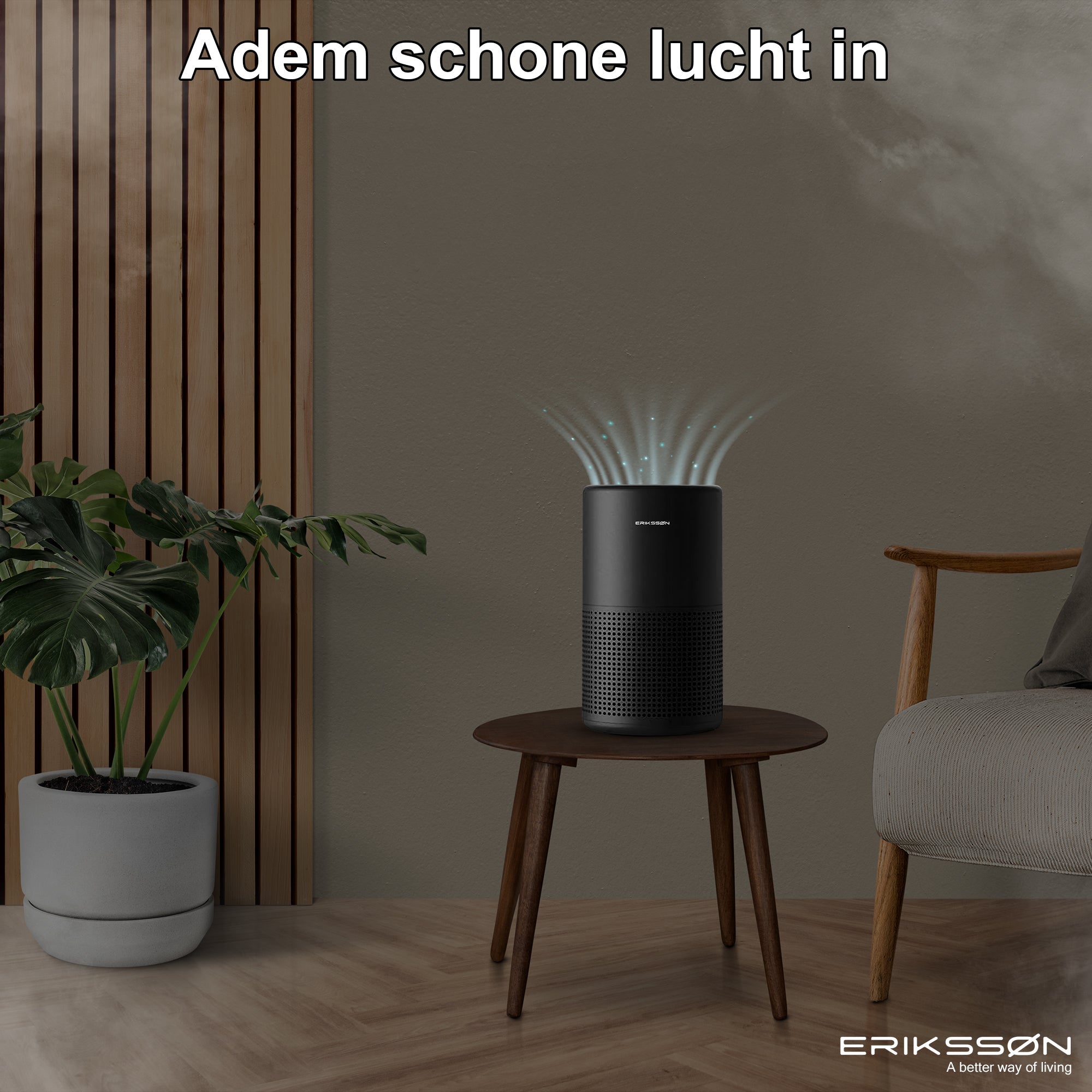 Erikssøn Luchtreiniger Air Pure Prime - Met 2x HEPA-Filter - 70 m3/u - Erikssøn
